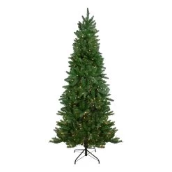 7' Pre-Lit Altoona Pine Slim Artificial Christmas Tree - Clear Lights