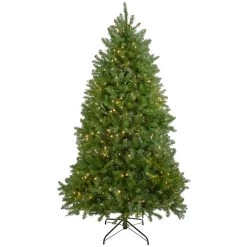 9' Green Pre-Lit Medium Northern Pine Artificial Christmas Tree - Clear LED Lights