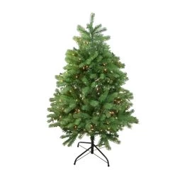4' Pre-Lit Full Noble Fir Artificial Christmas Tree - Clear Lights