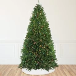 12' Pre-Lit Full Northern Pine Artificial Christmas Tree - Multi-Color Lights