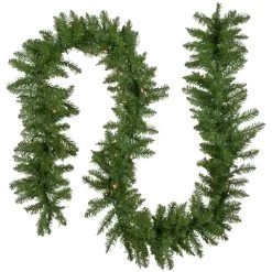 9' X 10" Pre-Lit Northern Pine Artificial Christmas Garland, Clear Lights