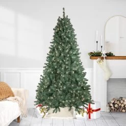 7.5' Pre-Lit Colorado Blue Spruce Artificial Christmas Tree, Clear Lights