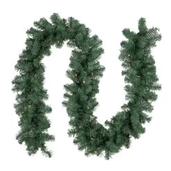 9' X 12" Pre-Lit Colorado Blue Spruce Artificial Christmas Garland, Clear Lights