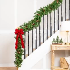 9' X 12" Pre-Lit Dakota Red Pine Artificial Christmas Garland - Clear Dura Lights