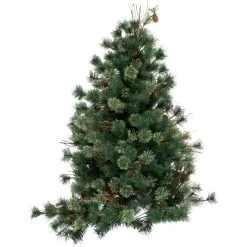 4' Country Mixed Pine Artificial Christmas Wall Or Door Tree - Unlit