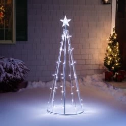 5' Pure White LED Lighted Cone Tree Outdoor Christmas Decoration -Christmas Decoration Store northlight zg15656 1 54794.1667490089