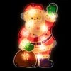 13" Red And White Lighted Holographic Santa Claus Christmas Window Silhouette Decoration