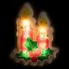 12" Red Lighted Berry Candle Christmas Window Silhouette Decoration -Christmas Decoration Store northlight zg15699 updated 54383.1667491219