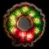11" Green And Red Lighted Wreath Christmas Window Silhouette Decoration -Christmas Decoration Store northlight zg15701 updated 39666.1667571965