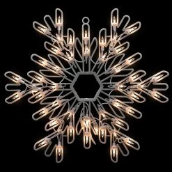 15.25" Lighted Snowflake Christmas Window Silhouette Decor