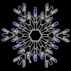 16" LED Lighted Pure White And Blue Snowflake Christmas Window Silhouette Decoration