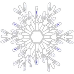 16" LED Lighted Pure White And Blue Snowflake Christmas Window Silhouette Decoration 7 16" LED Lighted Pure White And Blue Snowflake Christmas Window Silhouette Decoration -Christmas Decoration Store northlight zg15718 3 99232.1667535194