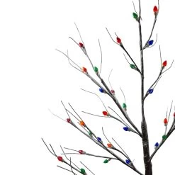 4' Pre-Lit LED Brown Artificial Christmas Tree- Multi-Colored Lights -Christmas Decoration Store northlightd 17 11437wae 4 2 44702.1667576822