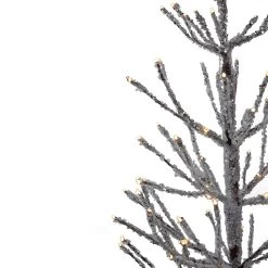 4' Pre-Lit LED Brown Artificial Christmas Tree With Icicle Lights- Clear Lights -Christmas Decoration Store northlightd 18 11217wae 4 2 37645.1667657949
