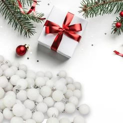 96ct White Shatterproof 4-Finish Christmas Ball Ornaments 1.5" (40mm) 7 96ct White Shatterproof 4-Finish Christmas Ball Ornaments 1.5" (40mm) -Christmas Decoration Store northlightlj35477 18677.1667533955
