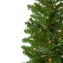 7.5' Pre-Lit Pencil Canadian Pine Artificial Christmas Tree - Multicolor Lights -Christmas Decoration Store northlightv27349 1 95700.1667573692