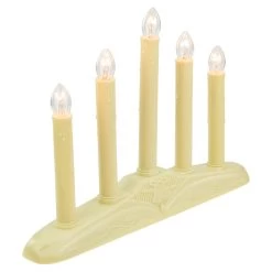 14.5" Ivory 5-Lights Christmas Chandelier On Holly Berry And Bell Base Candle Lamp -Christmas Decoration Store northllight ys15771 3updated 13606.1667532757