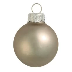 28ct Pewter Gray Glass Matte Christmas Ball Ornaments 2" (50mm)