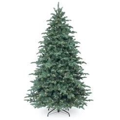 7.5’ Pre-Lit Mountain Noble Blue Spruce Artificial Christmas Tree – Clear Lights