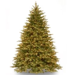7.5' Pre-Lit Nordic Spruce Contemporary Artificial Christmas Tree, Clear Lights