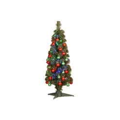3' Pre-lit Fiber Optic Fireworks Artificial Christmas Tree With Ball Ornaments - Multi Lights