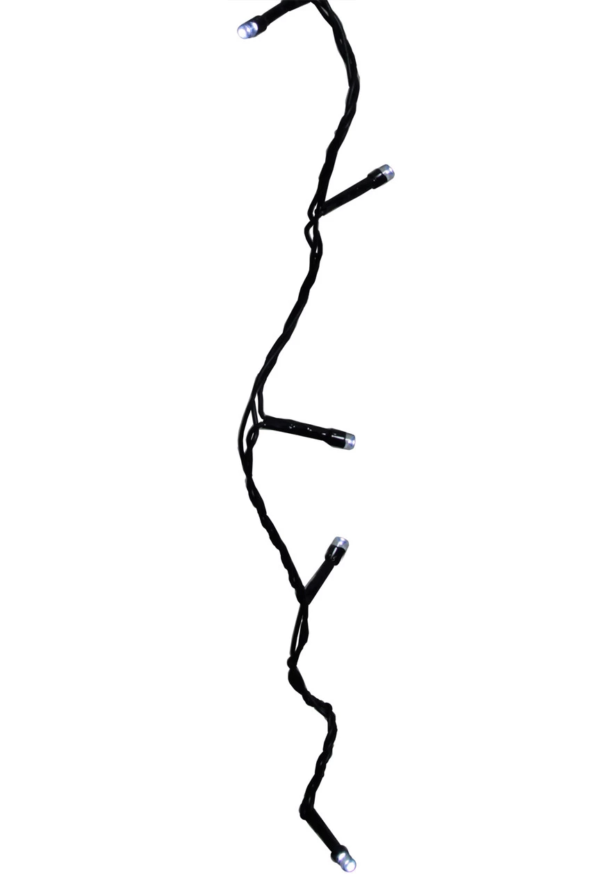 480 Cool White LED Battery Operated 8-Function Christmas Lights - 117 Ft Black Wire 4 480 Cool White LED Battery Operated 8-Function Christmas Lights - 117 Ft Black Wire - Image 2