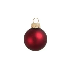 40ct Henna Red Glass Matte Christmas Ball Ornaments 1.25" (30mm)