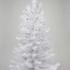 4' Pre Lit White Iridescent Pine Artificial Christmas Tree - Green Lights