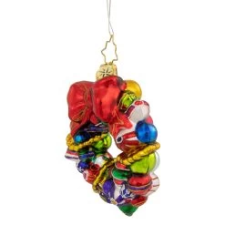 Christopher Radko Joyful Wreath Gem Glass Christmas Ornament 1018354 -Christmas Decoration Store radko 1018354 2update 16872.1684507610