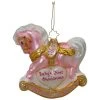 Christopher Radko Baby's First Christmas Pink Filly Glass Ornament 1020688