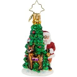 Christopher Radko Two Talented Tree Trimmers Glass Christmas Ornament 1021064