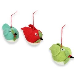 3ct Vibrantly Colored Birds With Holly Berries Christmas Ornaments 5" 7 3ct Vibrantly Colored Birds With Holly Berries Christmas Ornaments 5" -Christmas Decoration Store raz 3819115 03 96318.1667573373