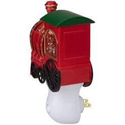 6.5" Red, Green And Gold Glitter Bubble Lamp Christmas Train Night Light -Christmas Decoration Store roman 160166 3 83770.1667575777
