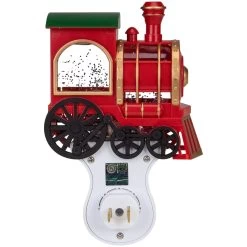 6.5" Red, Green And Gold Glitter Bubble Lamp Christmas Train Night Light -Christmas Decoration Store roman 160166 4 04918.1667575777