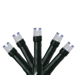 200 Cool White USB LED Wide Angle Christmas Lights - 50 Ft Green Wire