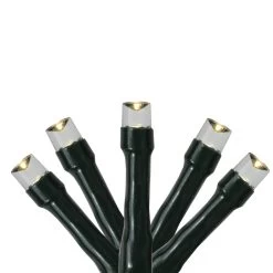 200 Warm White USB LED Wide Angle Christmas Lights - 50 Ft Green Wire