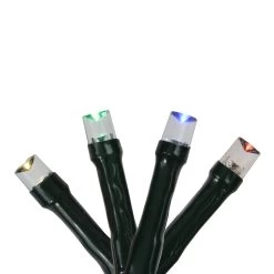 200 Vibrantly Colored LED USB Wide Angle Christmas Lights - 24.5 Ft Green Wire