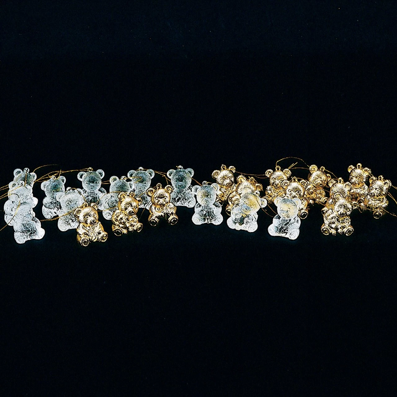 Club Pack Of 96 Clear And Gold Assorted Teddy Bear Ornaments 1.5" 3 Club Pack Of 96 Clear And Gold Assorted Teddy Bear Ornaments 1.5"