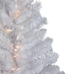 3' Pre-Lit LED Snow White Medium Artificial Christmas Tree - Clear Lights -Christmas Decoration Store sienna 424f6112 2 53009.1682534908