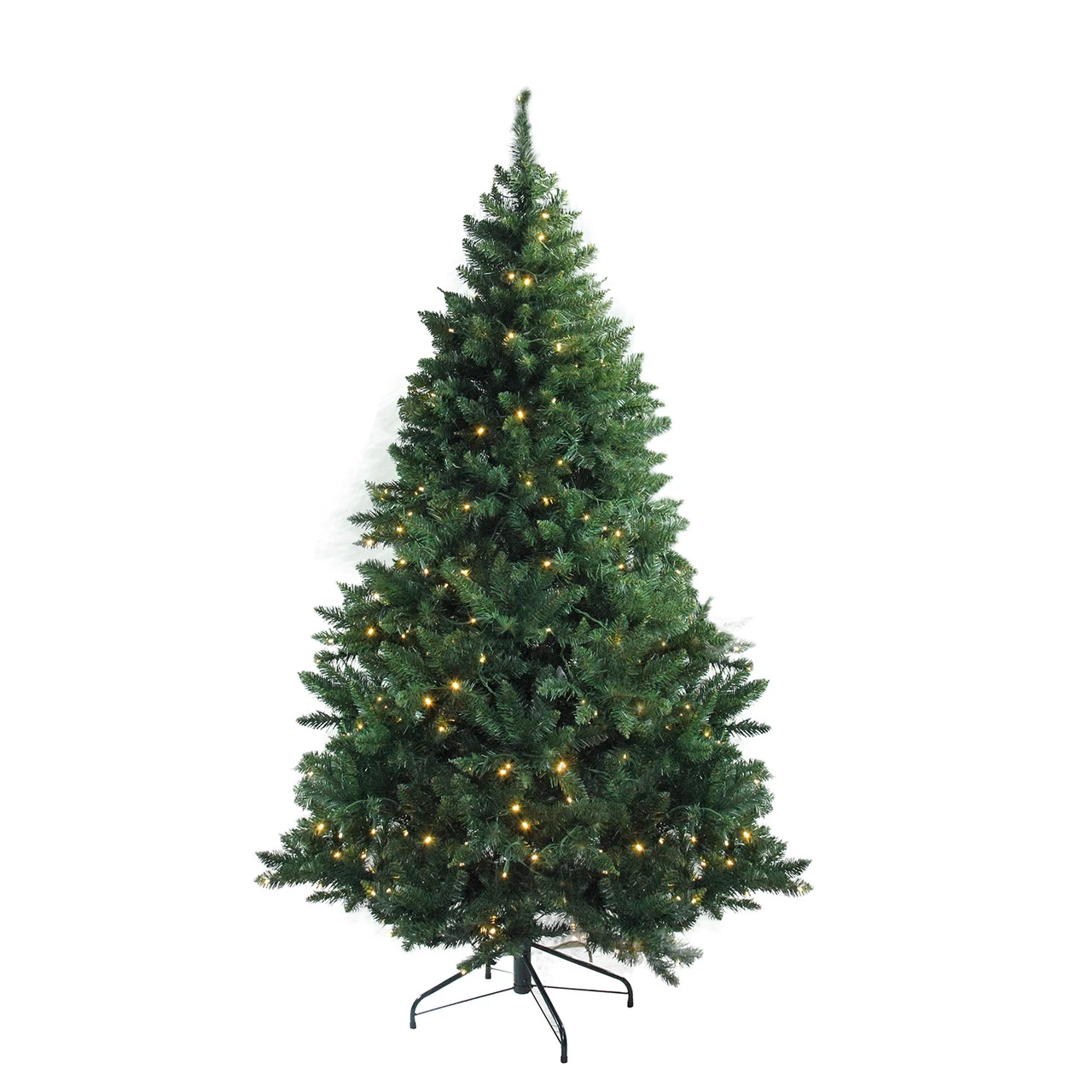 7.5' Pre-Lit Full Buffalo Fir Artificial Christmas Tree - Warm White LED Lights 3 7.5' Pre-Lit Full Buffalo Fir Artificial Christmas Tree - Warm White LED Lights