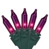 Set Of 100 Pink-Purple Mini Christmas Lights - Green Wire -Christmas Decoration Store vickerman w4g1006 1 61579.1667553655