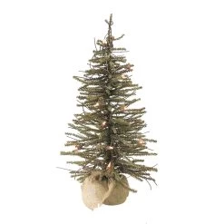 4' Pre-lit Potted Twig Slim Artificial Christmas Tree - Warm Clear Lights