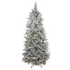 7.5' Pre-Lit Flocked Slim Colorado Spruce Artificial Christmas Tree - Clear Dura-Lit Lights