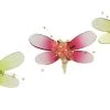 Set Of 3 Yellow And Green Crystalique Mirror Dragonfly Christmas Ornaments 4"