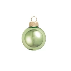 8ct Lime Green Glass Shiny Christmas Ball Ornaments 3.25" (80mm)