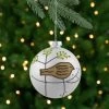 4ct Champagne Gold And Brown Bird 2-Finish Glass Christmas Ball Ornaments 4" (100mm)