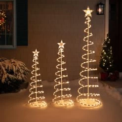 Set Of 3 Clear Lighted Spiral Christmas Trees - 3', 4', And 6' -Christmas Decoration Store ys wwtree medium 2 38938.1667530467