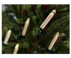 12 Battery Operated White LED Candle Clip-On Christmas Lights - Green Wire -Christmas Decoration Store z8b22sfsdefq0eenr9he2pko09pmsb7f 28257.1667659329