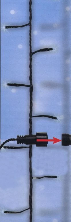 96 Cool White Twinkling LED Mini Christmas Lights - 16.5 Ft Black Wire