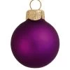 12ct Purple Glass Matte Finish Christmas Ball Ornaments 2.75" (70mm)
